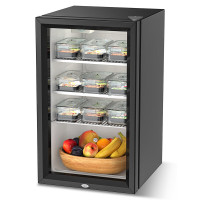 乐创(lecon)75升食品留样柜幼儿园食堂用学校公司酒店保鲜冷藏展示柜小型冰箱带锁LC-SC-75