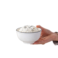 洁雅杰釉下彩简约陶瓷餐具套装霜华餐具碗具盘子碟子整套家用微波炉适用 6英寸碗T632