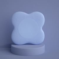 米奇喵MQM-yj蓝瑜伽跪垫 PU加厚防滑健身平板支撑垫 便携护膝护手肘