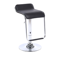华普思 吧台椅旋转酒吧椅前台高脚椅收银台椅子加大底盘 黑色