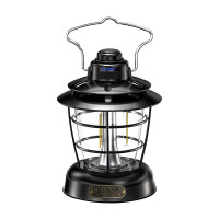 何大屋(Hodtown)绿色露营户外野营灯应急装备挂灯停电LED充电照明超亮照明灯 逸趣露营灯HDW1903 黑色