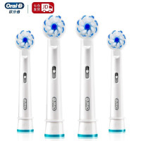 欧乐-B(Oral-B) 欧乐-B电动牙刷头eb60-4超细毛柔护保护牙龈四支装适配成人2D/3D型号 白色