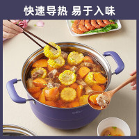 小熊(Bear)蒸锅大容量家用不锈钢双层复底煤气灶电磁炉适用食蒸笼 30cm 直径 喷漆款cp-g0021-p02