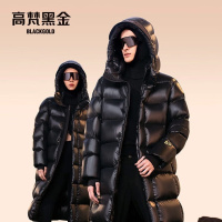 高梵黑金鹅绒服先锋3.0八格男女同款长款冬季时尚外套