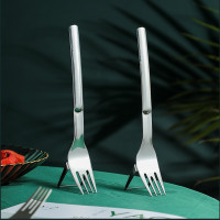 双枪(Suncha) 不锈钢勺子家用饭勺餐具 不锈钢西瓜叉 2个装 DP30623