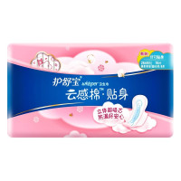 护舒宝(Whisper)云感棉贴身卫生巾超净棉姨妈巾量多日用夜用 (棉柔 瞬吸 透气) 量多日用(夜用)284mm 16