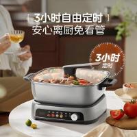 美的(Midea)电火锅电磁炉 IH电磁加热 2200W多用途锅 电蒸锅 6L大容量 电炒锅 电煮锅 MC-22HGF2
