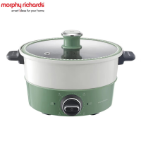 摩飞电器(Morphyrichards) 升降电火锅家用多功能料理锅鸳鸯锅电热锅电煮锅火锅 MR9090 薄荷绿 4L