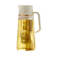 小熊(bear)伊万(BEAREWAN)油壶调料瓶抗菌玻璃油瓶酱油瓶600ml自动开合不挂油CX-W0058