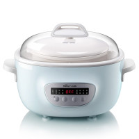 小熊(bear)电炖锅电炖盅家用隔水炖盅燕窝煲汤炖汤锅婴儿辅食煮粥锅一盅五胆配蒸笼白瓷炖盅DDZ-C25E12.5L