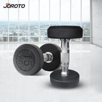 捷瑞特(JOROTO)美国品牌环保包胶哑铃男士手铃家用健身器材15公斤一对