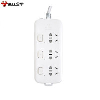 公牛(BULL)新国标插座/插线板/插排/排插/接线板/拖线板GN-S1033 3位分控全长1.8米