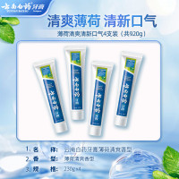 云南白药经典系列牙膏套装 清新口气改善牙龈问题 薄荷香型230g*4家庭装