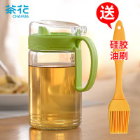 茶花(CHAHUA)玻璃油壶 储油罐食用香油酱醋汁壶 大容量550ml油壶+油刷套装6001