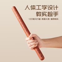 双枪擀面杖 花梨木木无漆擀面棍压面棍烘焙小工具40cm