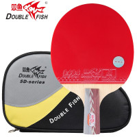双鱼(DOUBLE FISH)乒乓球拍直拍单拍 5D五星成品拍 附拍套[5D-E]