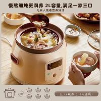 小熊电炖锅紫砂锅 电炖盅紫陶电砂锅家用煲汤炖汤养生锅迷你小BB煲宝宝婴儿辅食煮粥熬粥锅 DDG-D20N1
