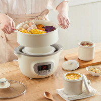 小熊3升电炖锅微电脑全自动多功能陶瓷家用大容量预约煲汤辅食[尾货机] DDZ-D16J3三胆+蒸笼款