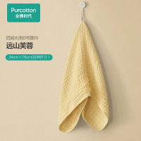 全棉时代婴儿口水巾柔软纯棉纱布洗脸面巾宝宝儿童远山芙蓉[4层纱布]