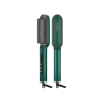 金稻直发梳负离子夹板卷发棒内扣直板夹造型梳子 4000万负离子护发 KD380K绿色
