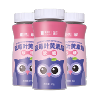 禾博士(DrHerbs)蓝莓叶黄素酯软糖 蓝莓叶黄素软糖成人青少年叶黄素果片 60g 3瓶家庭装*蓝莓叶黄素酯软糖