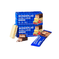 万益蓝(WONDERLAB)双层脆心谷物棒 代餐食品 蛋白棒 5层蛋白0脂能量棒 混合口味 柠檬橙子味_25g*10条