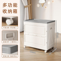 华普思加厚大容量储物箱换季衣物被子收纳箱家居杂物整理箱三秒折叠箱子灰白经典(掌柜推荐125L)