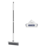 丽佳邦卫生间地板刷二合一长柄硬毛地刷家用浴室清洁神器缝隙刷子 缝隙刷+除尘纸