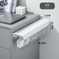 华普思数据线分格收纳盒壁挂式无痕手机充电头手机充电线分离分格收纳盒白色单个装(37.5*8.2*10.5CM)