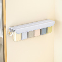 华普思内衣内裤收纳盒家用衣柜抽屉式壁挂免打孔分格收纳神器袜子整理盒莫兰迪蓝色37.5*8.2*10.5CM*两个装