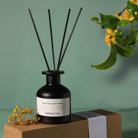 康夫贝家用室内持久香氛精油栀子花香卧室卫生间空气清新剂两瓶装 满陇桂雨磨砂黑50ml