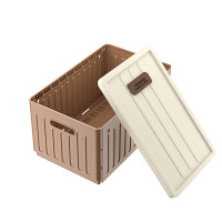 华普思衣柜收纳盒裤子收纳折叠箱分层分格抽屉式整理箱家用裤子内衣收纳奶油咖无格带盖40*25*21CM