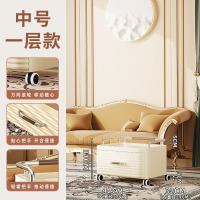 华普思抽屉式收纳柜家用多层玩具收纳箱可移动零食置物架轻奢塑料床头柜奶油色单层(42CM宽度)