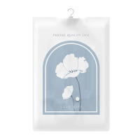 丽佳邦家用羽绒服收纳袋衣服大衣挂袋抽挂式真空压缩袋衣物袋子收纳神器 花朵 短款[衣挂式压缩袋 90*70cm]