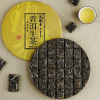 艺福堂 茶叶 普洱 云南生洱生茶饼生饼 小薄饼一掰一泡男女养生茶150g