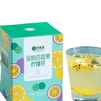 艺福堂茶叶 柠檬百香果金桔茶 柠檬片金桔干泡水喝的养生水果茶100g