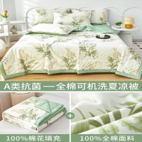 米奇喵全棉夏凉被空调被100%纯棉新疆棉花被芯夏被可机洗夏季春秋薄被子清风絮语150x200cm