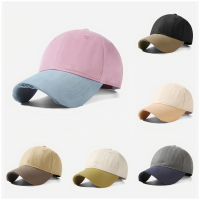 米奇喵春夏款软顶棒球帽女多巴胺时尚撞色鸭舌帽美式复古户外光板休闲帽 颜色备注