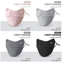米奇喵 冰丝面罩防紫外线百搭大帽檐防晒口罩Bkz042[UV锦纶冰感透气]均码白灰 深灰 黑色 粉色 颜色备注
