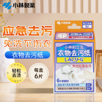 小林制药(KOBAYASHI)刻立洁衣服去除污渍应急便携湿巾衣物去污纸6片