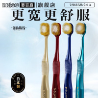 惠百施(EBISU)进口65孔舒适倍护宽头手动牙刷 颜色随机 7列65孔软毛牙刷 1支 [密实柔软]