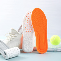 米奇喵鞋垫男女超软踩屎感运动减震透气吸汗防臭高弹舒适军训鞋垫2205踩屎感-橙色(鞋码请备注)