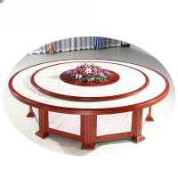 华普思新中式酒店仿大理石电动餐桌20人位电动大圆桌自动转盘酒店圆桌电动3.6米(20-22人)