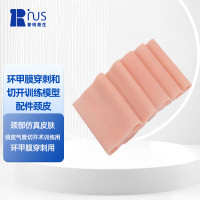 普锐救生可替换仿真颈皮 2片装 经皮气管切开穿刺模拟颈部仿真皮肤 环甲膜穿刺与气管切开插管训练模型配件