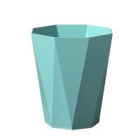 丽佳邦北欧创意简约钻石家用垃圾桶 2个装无盖厨房客厅办公室酒店大号纸篓绿色大号垃圾桶 2个装