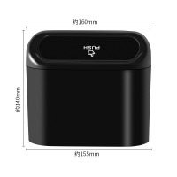 丽佳邦车载垃圾桶汽车椅背车门挂式储物盒多功能垃圾袋折叠收纳汽车用品黑色[003车载垃圾桶]