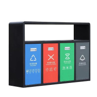 丽佳邦户外垃圾桶不锈钢果皮箱环卫市政街道公园小区景区物业分类垃圾箱四分类果皮箱