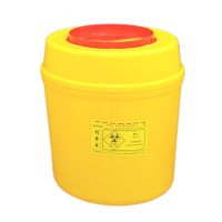 丽佳邦医疗锐器盒 一次性推盖针筒盒垃圾桶 医院诊所圆形利器盒圆8L:50个1箱