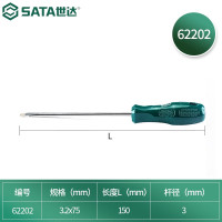 世达(SATA)工具一字螺丝刀工业级起子改锥平口A系列一字形螺丝批多规格可选 62202 3.2x75MM