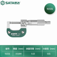 世达(SATA)91531 外径千分尺0-25MM 高精度机械螺旋测微器 厚度测量仪测厚仪